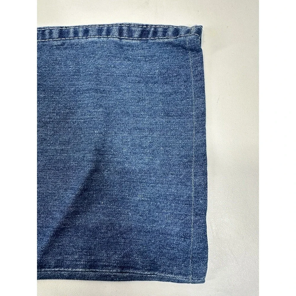 True Religion Jeans Mens 40x30 Ricky Super T Flap Pockets Blue HEMMED